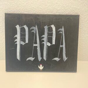 "PAPA" themed wall art